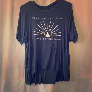 “Live by the sun love by the moon” top